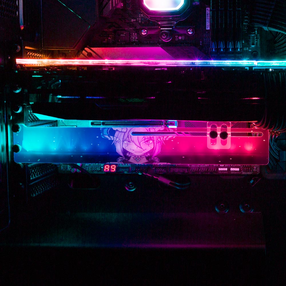 Cyber Angel Shepherdess RGB GPU Support Bracket - Ghost Data - V1Tech