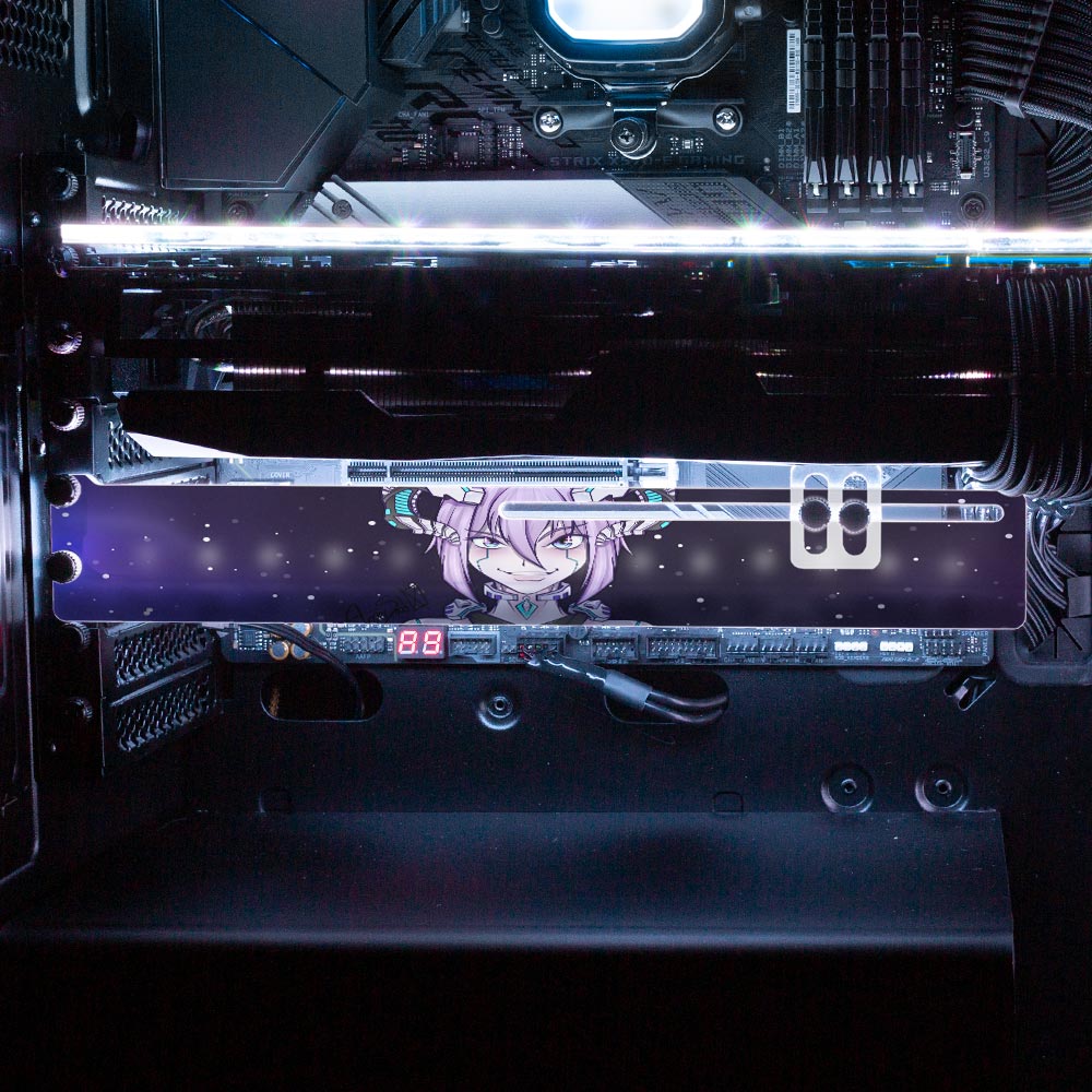 Cyber Angel Shepherdess RGB GPU Support Bracket - Ghost Data - V1Tech