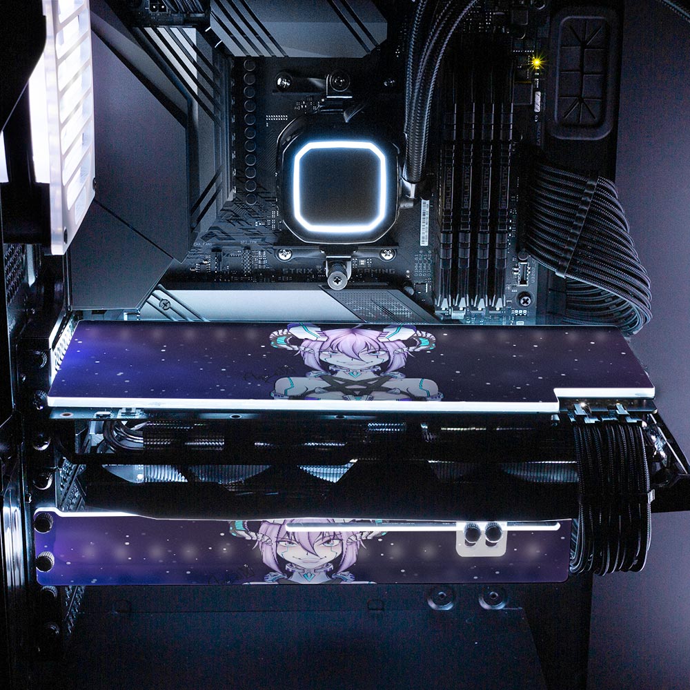 Cyber Angel Shepherdess RGB GPU Support Bracket - Ghost Data - V1Tech