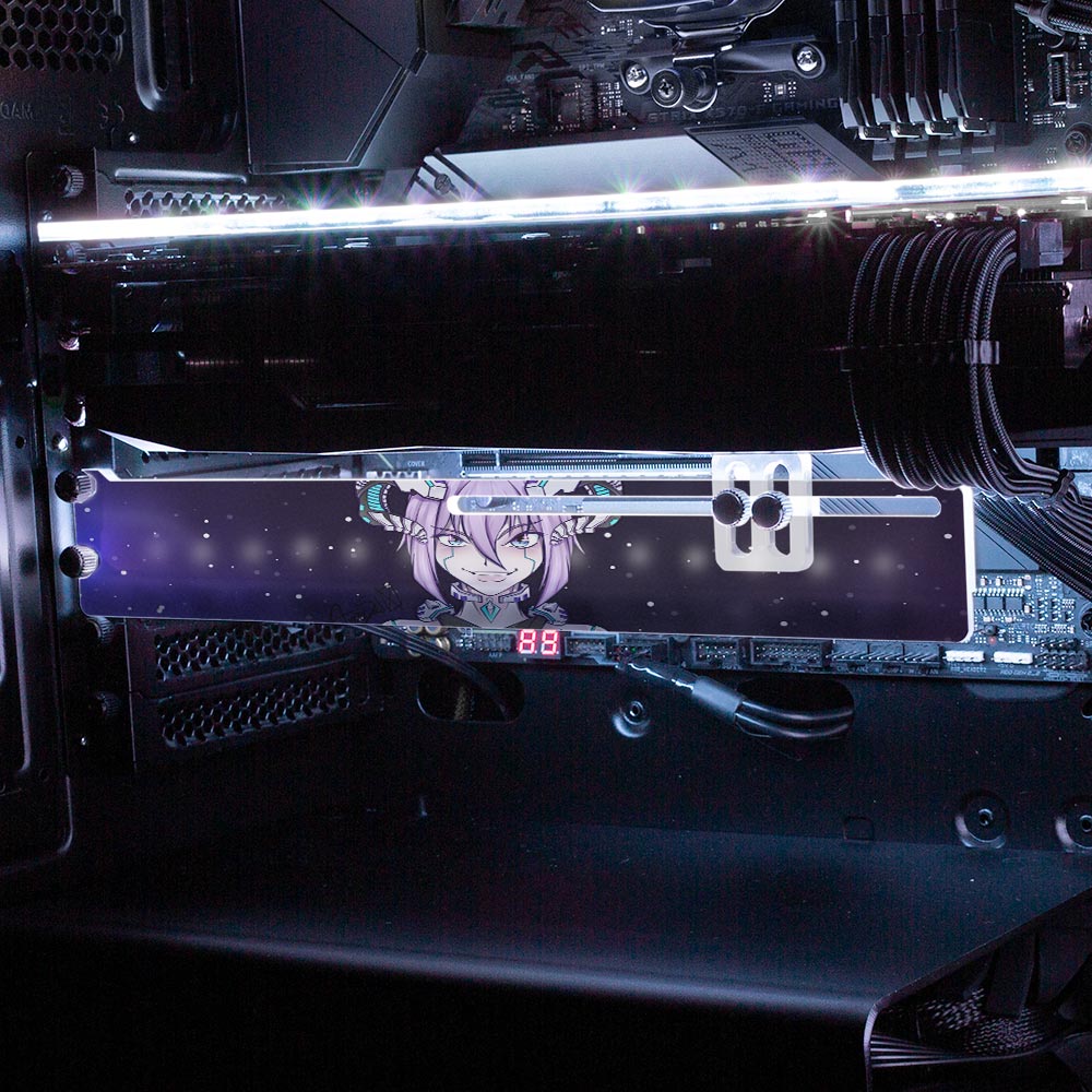 Cyber Angel Shepherdess RGB GPU Support Bracket - Ghost Data - V1Tech