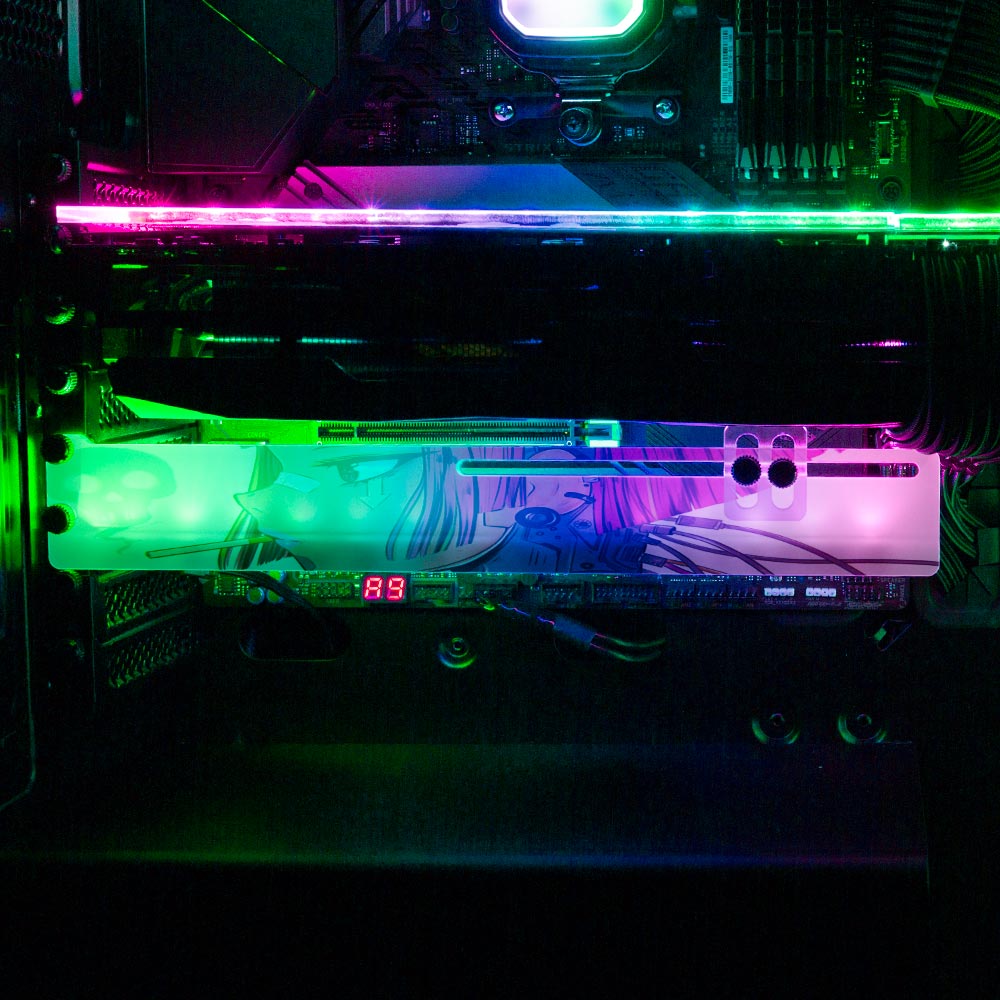 Cyber Light RGB GPU Support Bracket - YacilArt - V1Tech