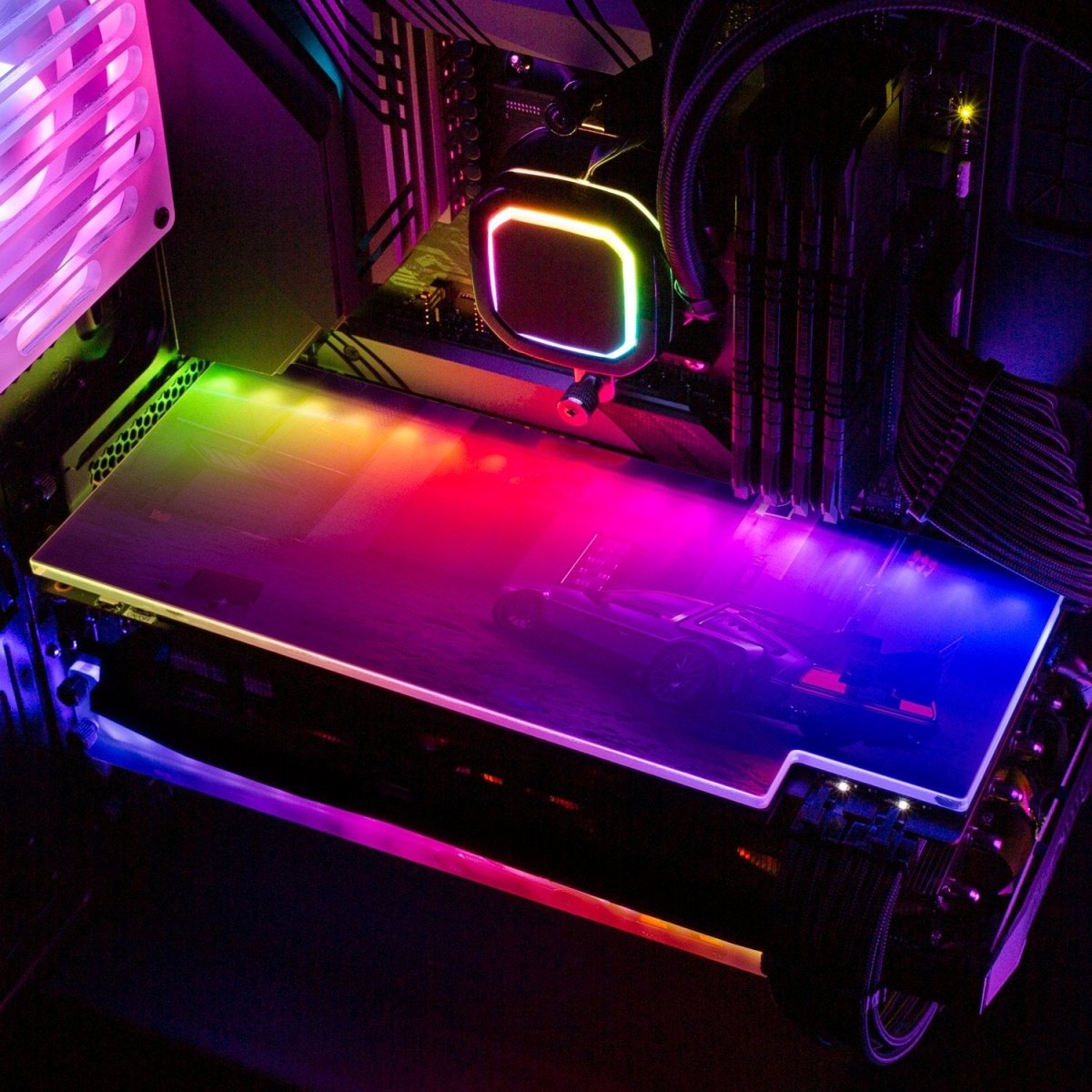 Cyber Nights RGB GPU Backplate - Skie Graphic Studio - V1Tech