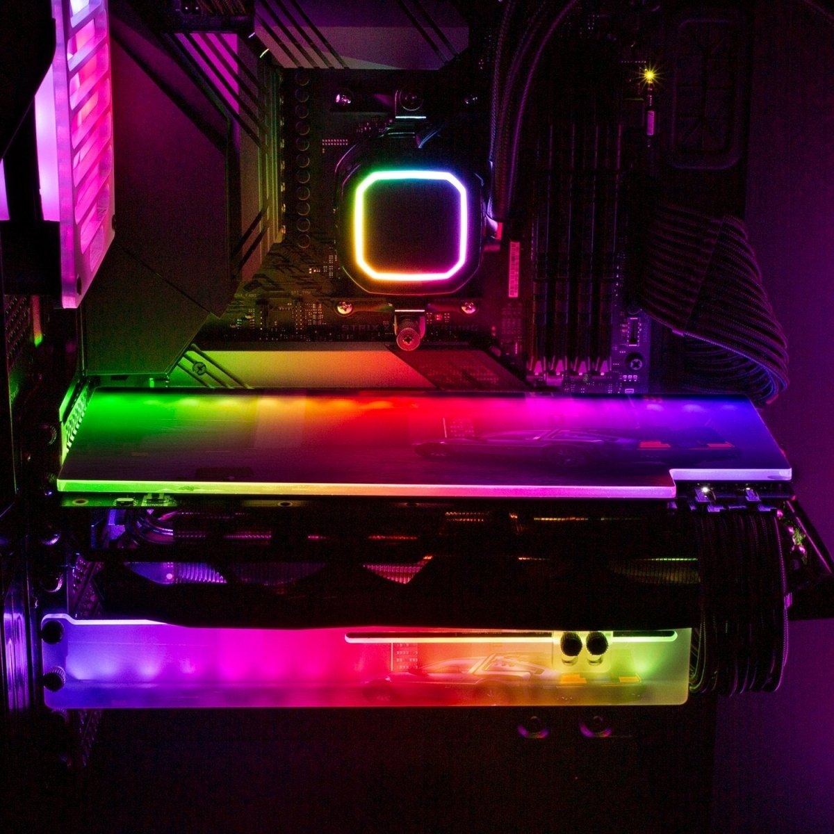 Cyber Nights RGB GPU Backplate - Skie Graphic Studio - V1Tech