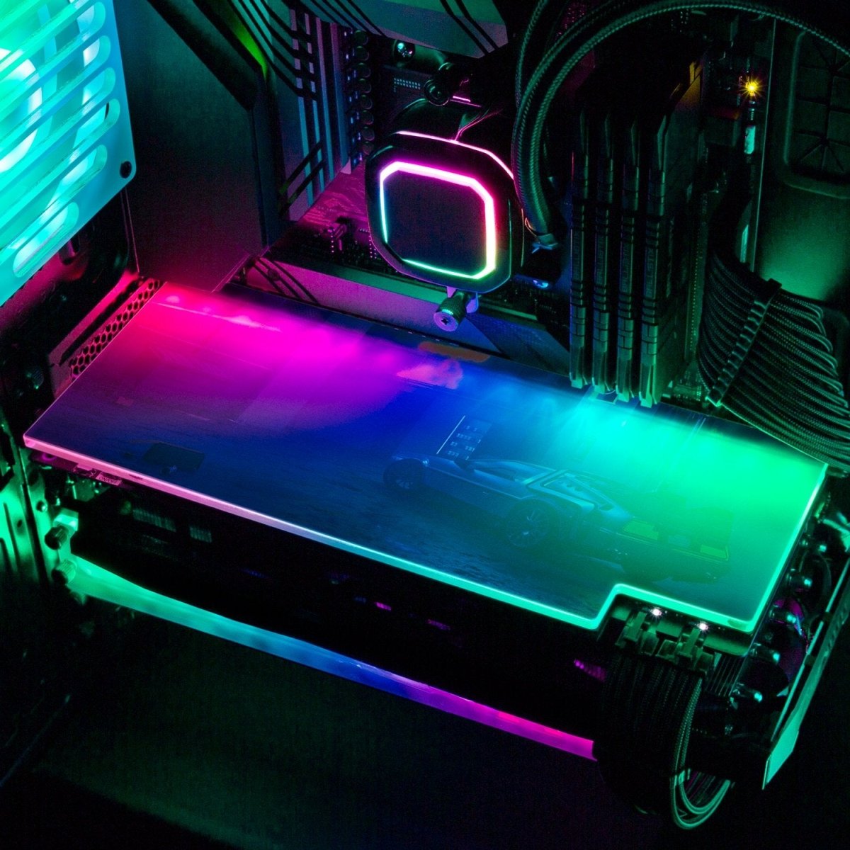 Cyber Nights RGB GPU Backplate - Skie Graphic Studio - V1Tech