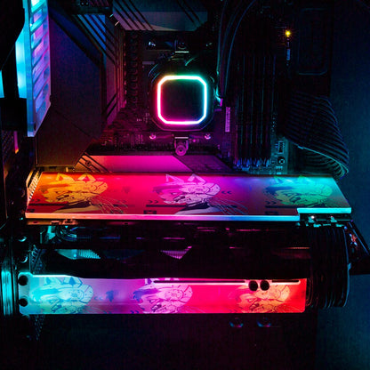 Cyberpunk Kitty RGB GPU Support Bracket - YacilArt - V1Tech