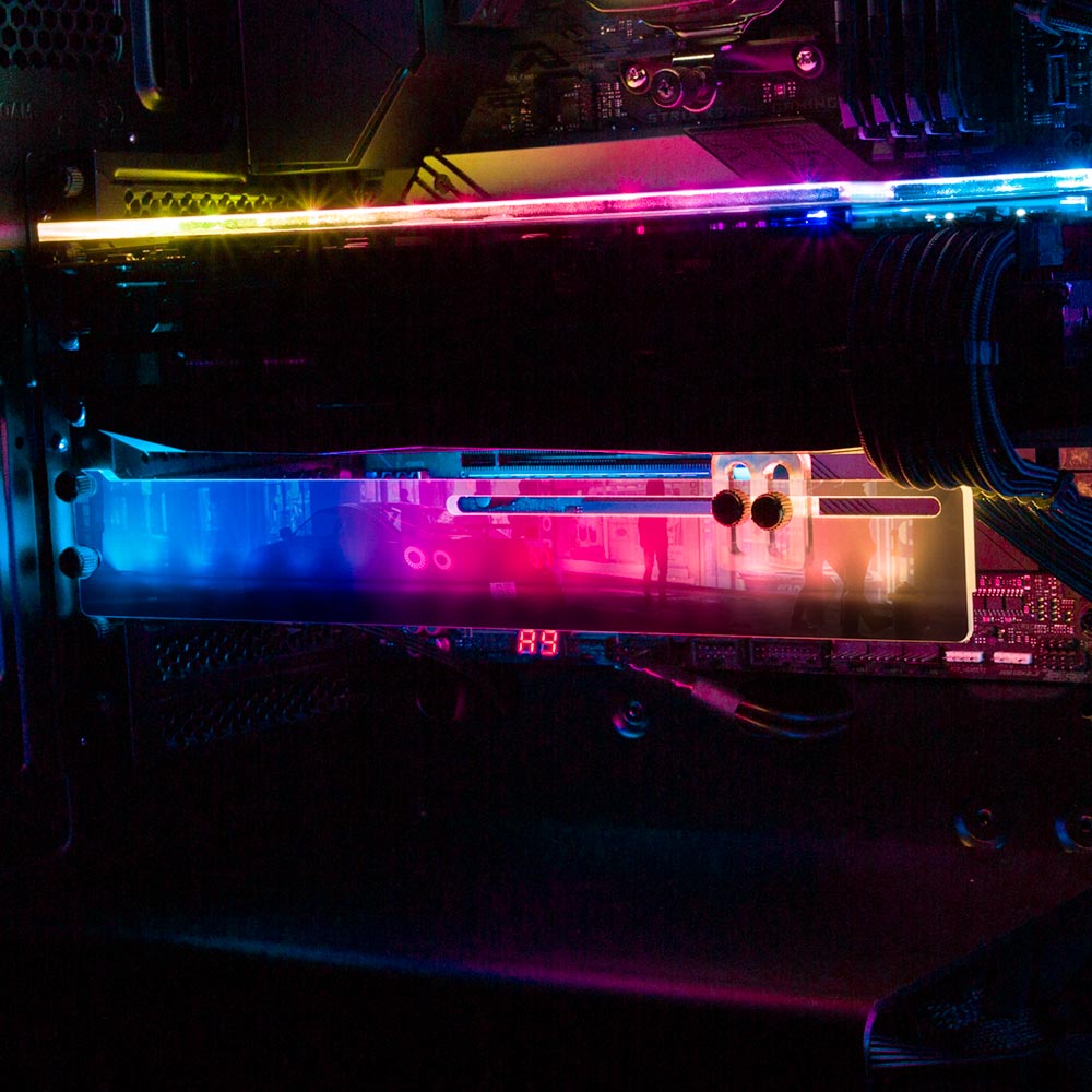 Cybershop3 RGB GPU Support Bracket - Skie Graphic Studio - V1Tech