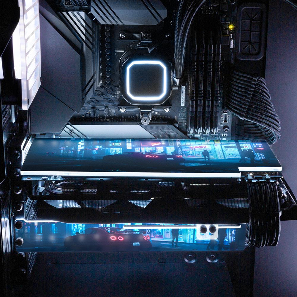 Cybershop3 RGB GPU Support Bracket - Skie Graphic Studio - V1Tech