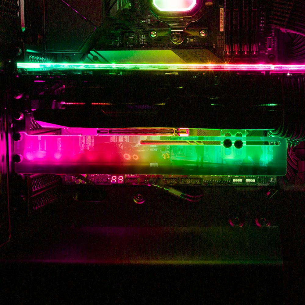 Cybershop3 RGB GPU Support Bracket - Skie Graphic Studio - V1Tech