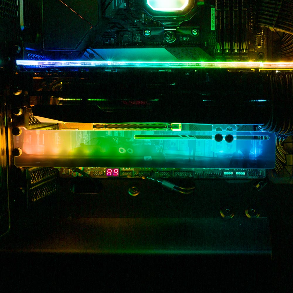 Cybershop3 RGB GPU Support Bracket - Skie Graphic Studio - V1Tech