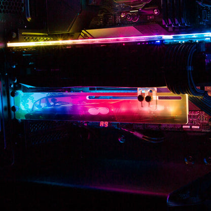 Dark Oak RGB GPU Support Bracket - The Dizzy Viper - V1Tech