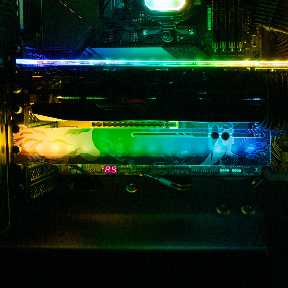 Dark Oni Keeper RGB GPU Support Bracket - Daniele Caruso - V1Tech