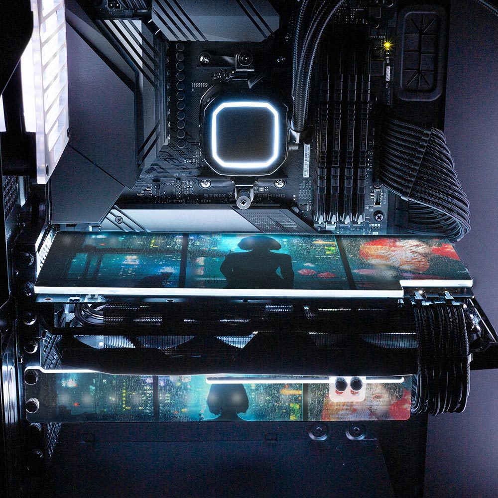 Dark Waters RGB GPU Support Bracket - Dan Giuz - V1Tech