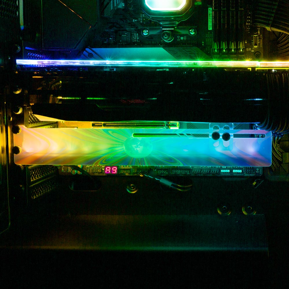 Deep Feelings RGB GPU Support Bracket - Cajuca Art - V1Tech