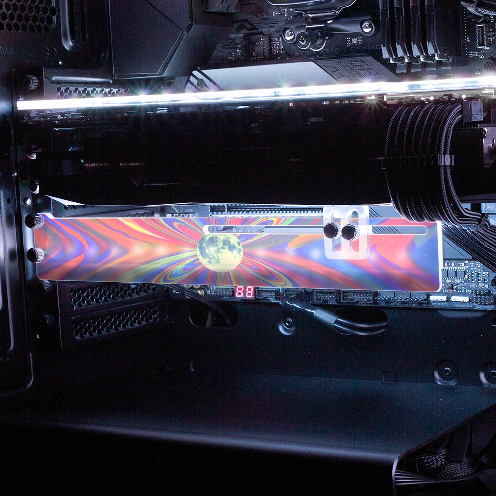 Deep Feelings RGB GPU Support Bracket - Cajuca Art - V1Tech