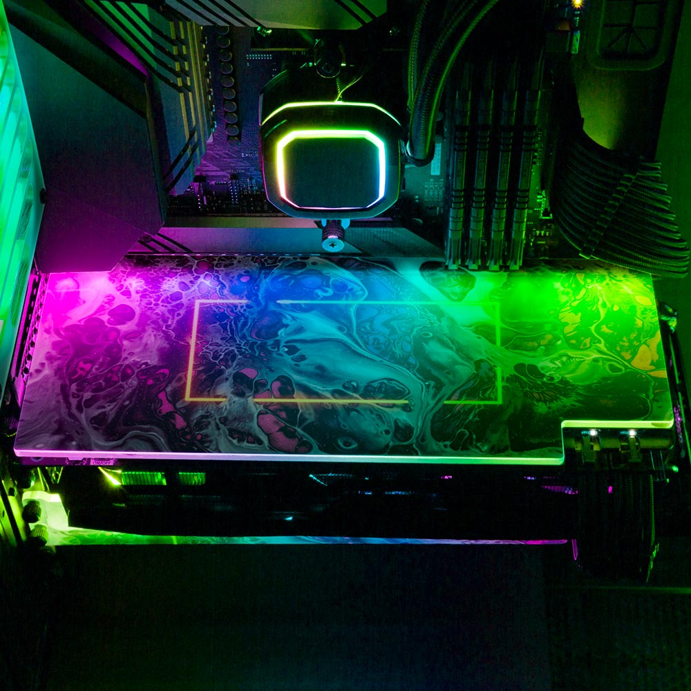 Defeated RGB GPU Backplate - Geoglyser - V1Tech