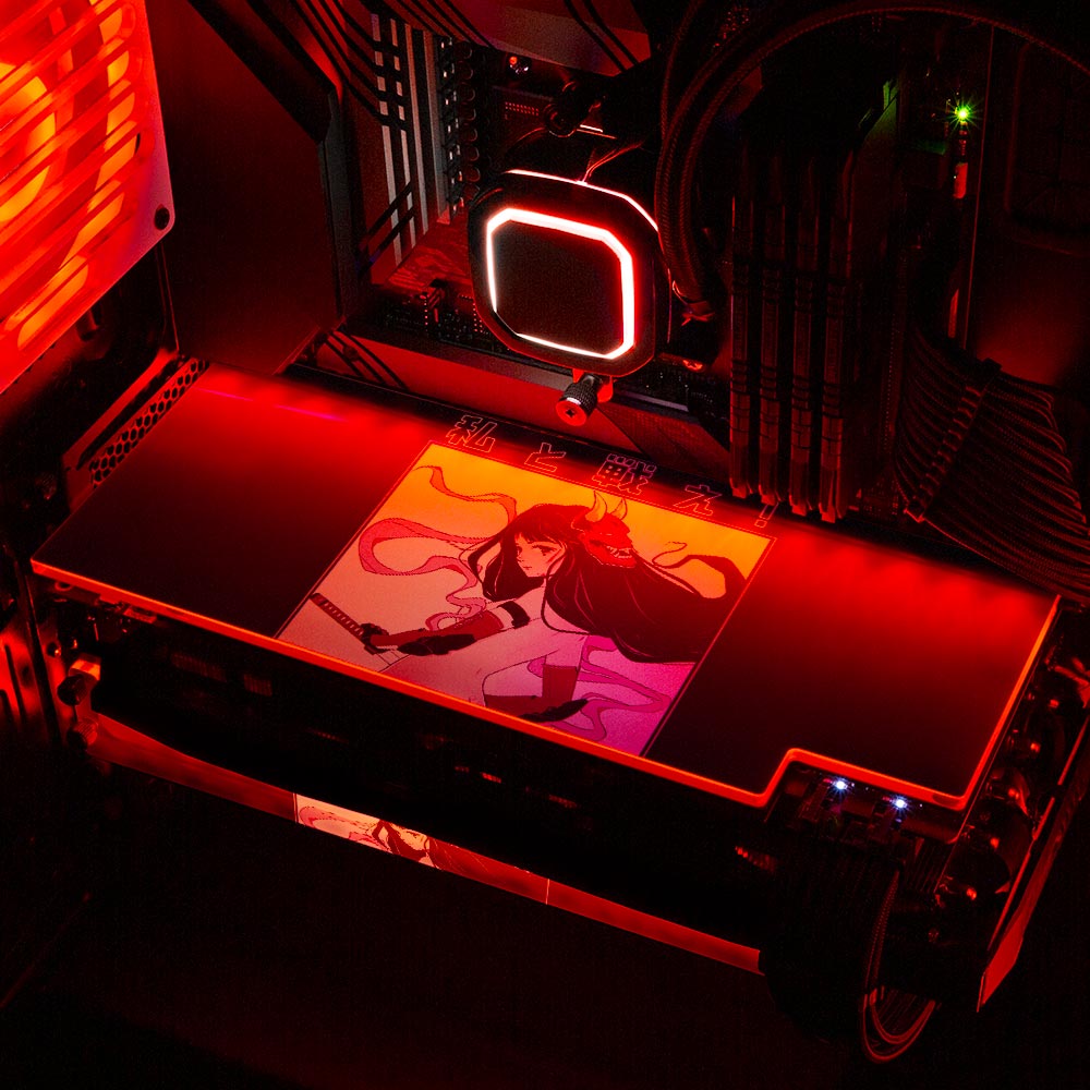 Demon Catcher RGB GPU Backplate - YacilArt - V1Tech