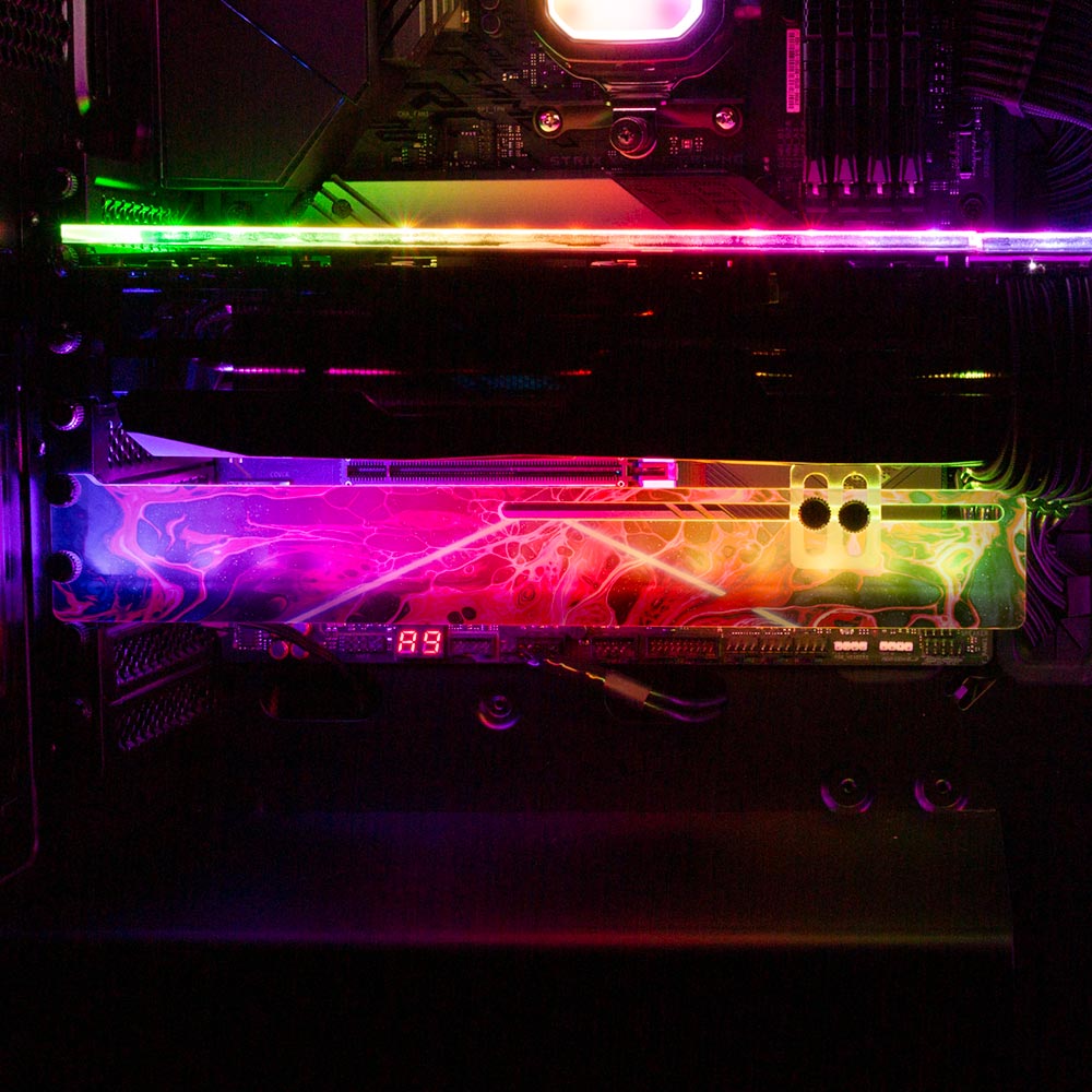 Disorder RGB GPU Support Bracket - Geoglyser - V1Tech