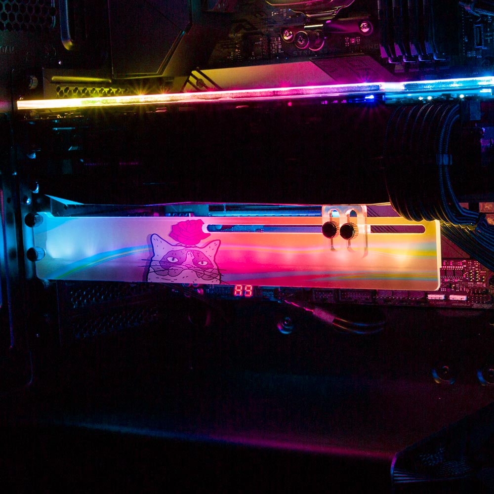 Drama Cat RGB GPU Support Bracket - Javilostcontrol - V1Tech