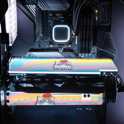 Drama Cat RGB GPU Support Bracket - Javilostcontrol - V1Tech