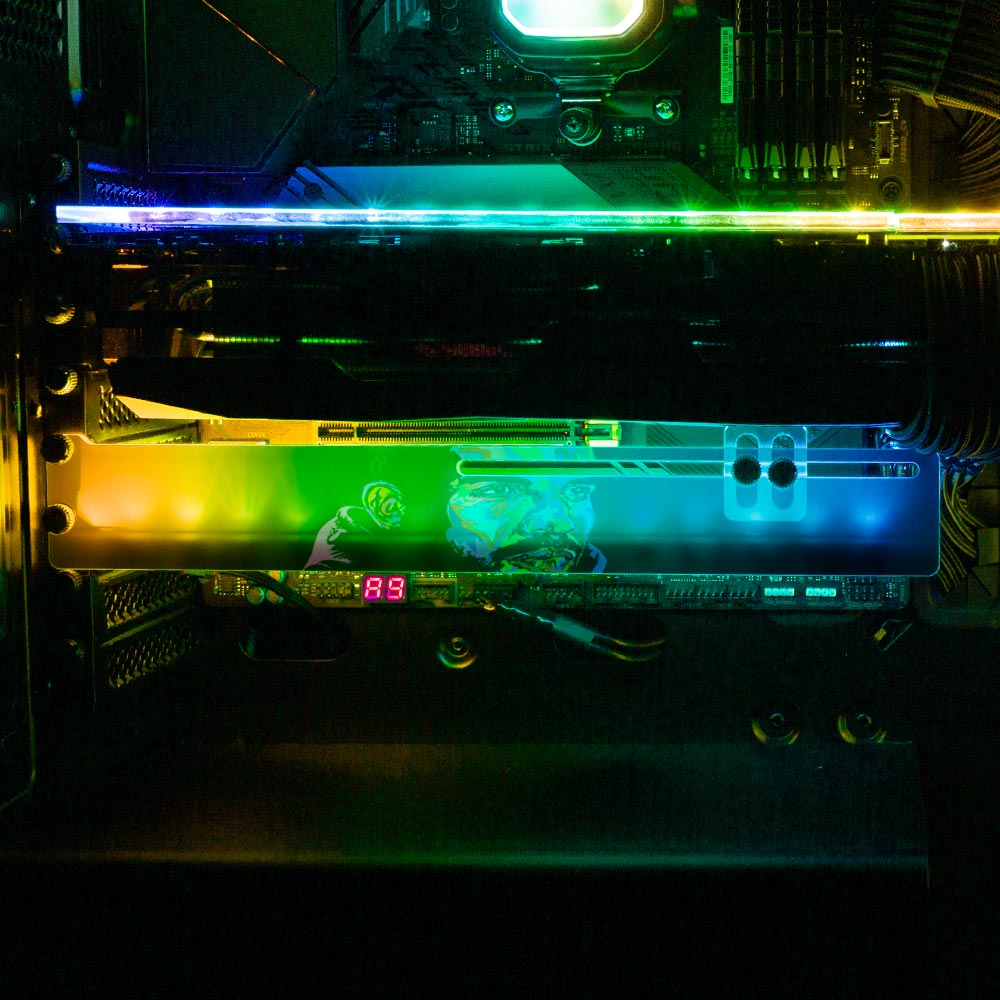 Drizzydrome RGB GPU Support Bracket - Technodrome1 - V1Tech