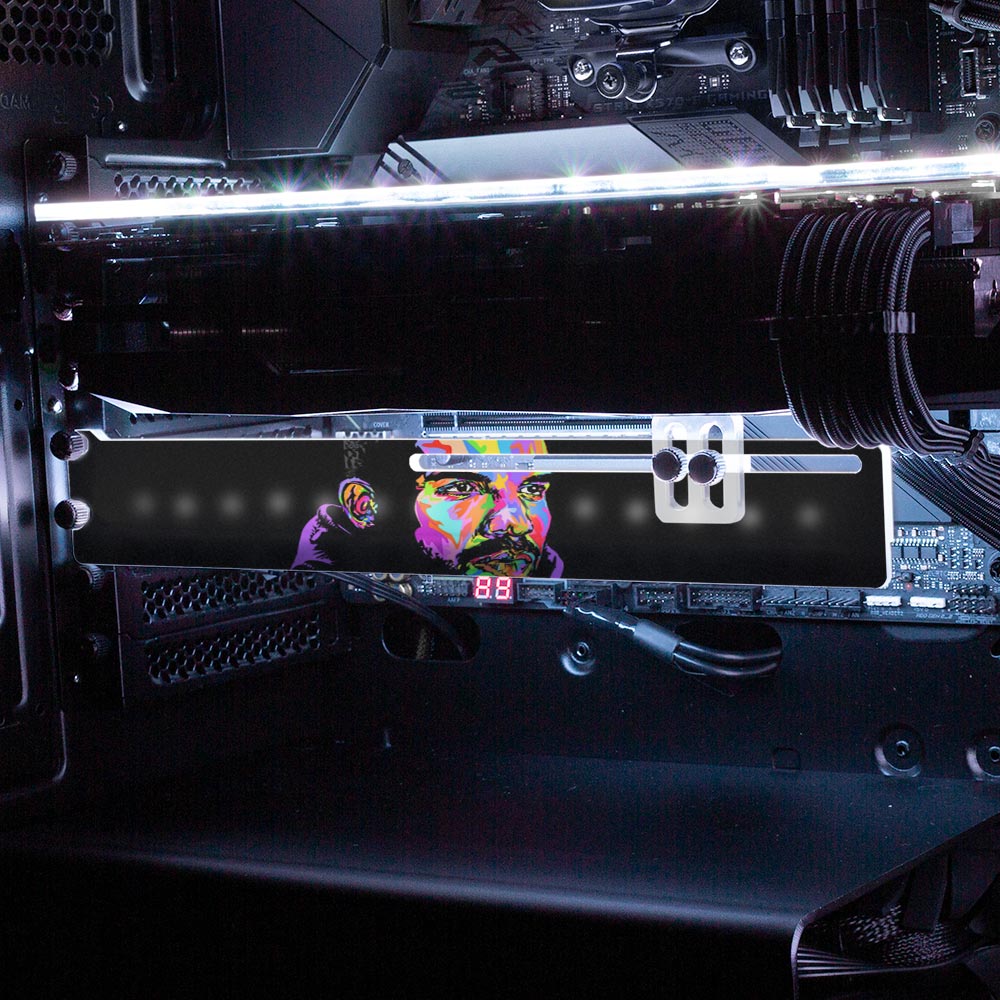 Drizzydrome RGB GPU Support Bracket - Technodrome1 - V1Tech