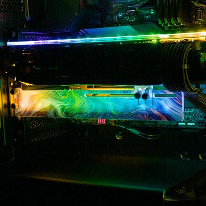 Dust On Trial RGB GPU Support Bracket - Geoglyser - V1Tech