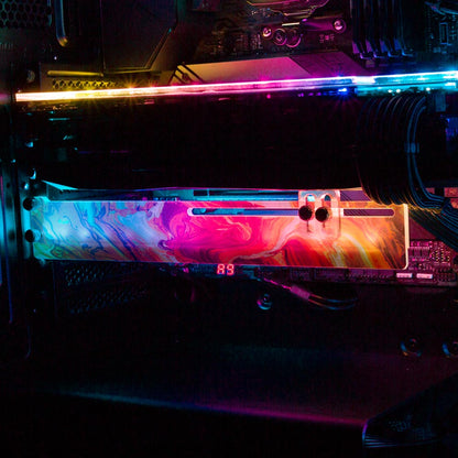 Emerald Fire RGB GPU Support Bracket - Geoglyser - V1Tech