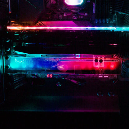 Fall of Coins RGB GPU Support Bracket - Skie Graphic Studio - V1Tech