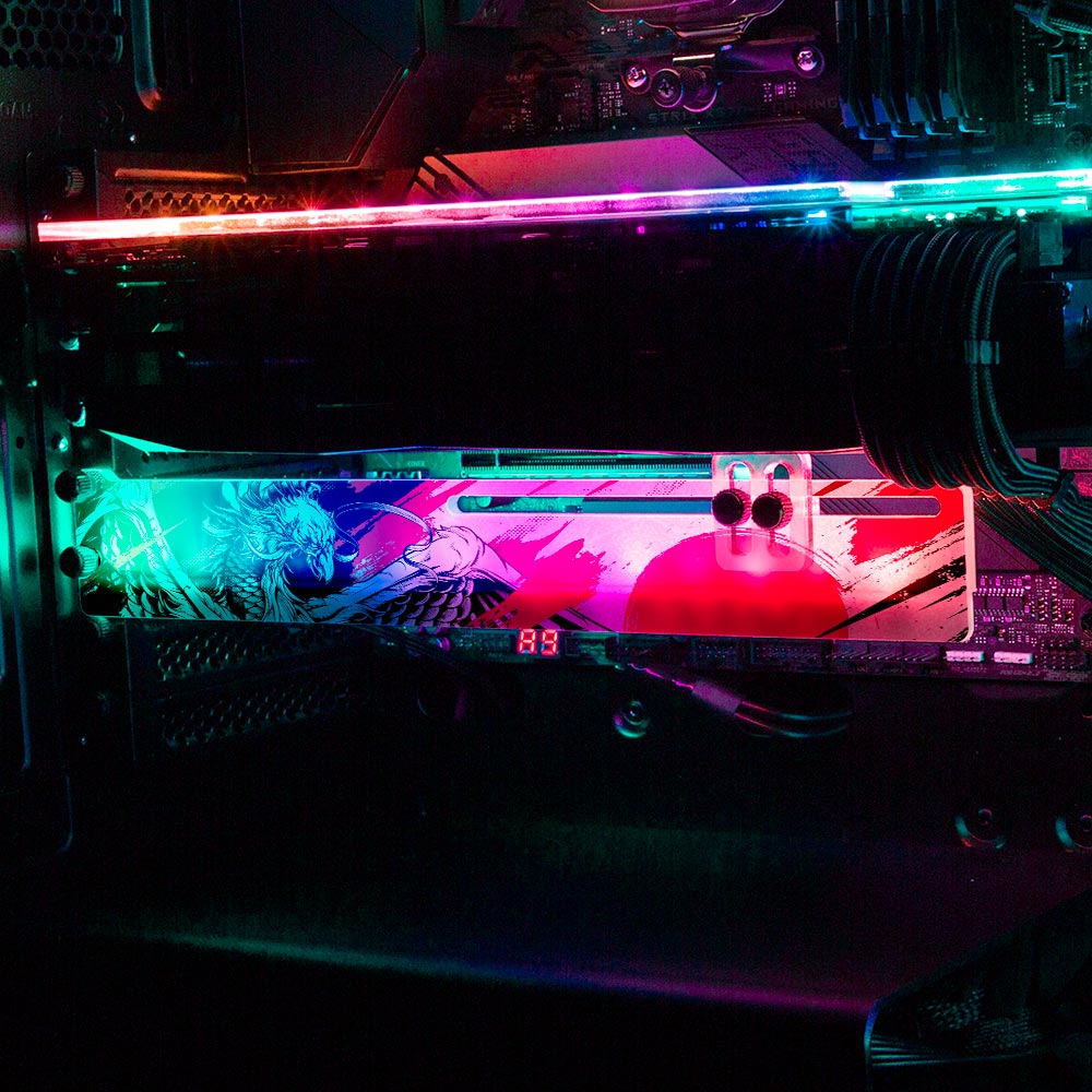 Fire Phoenix RGB GPU Support Bracket - Daniele Caruso - V1Tech