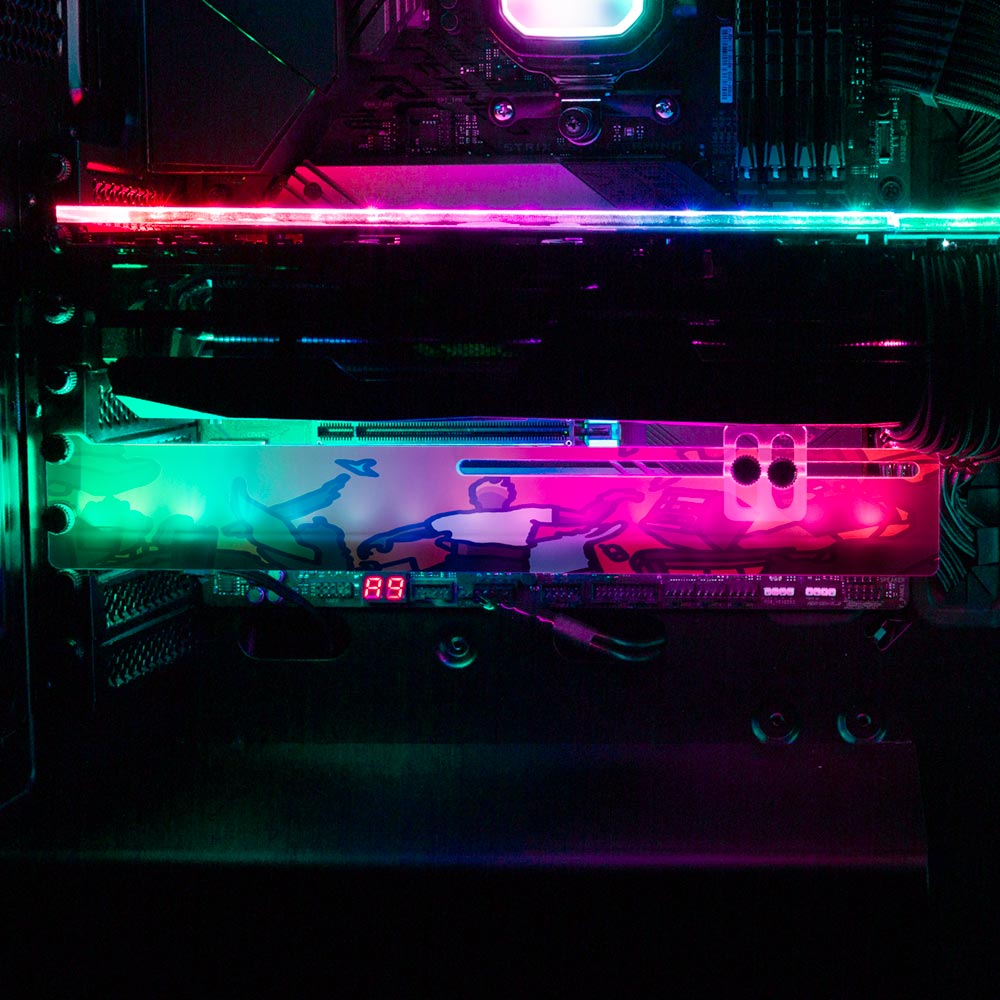 Floating RGB GPU Support Bracket - Utopia Graphix - V1Tech