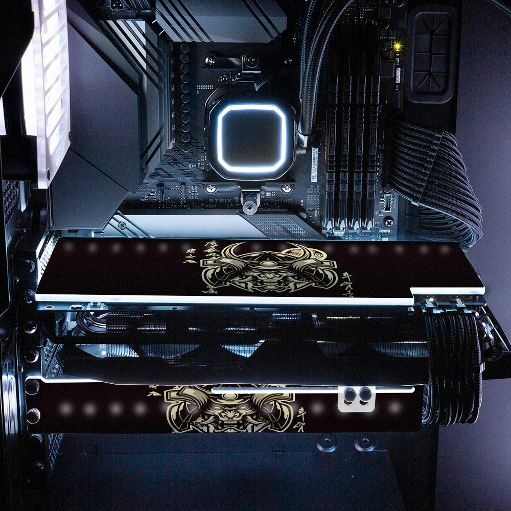 Gold Samurai RGB GPU Support Bracket - Daniele Caruso - V1Tech