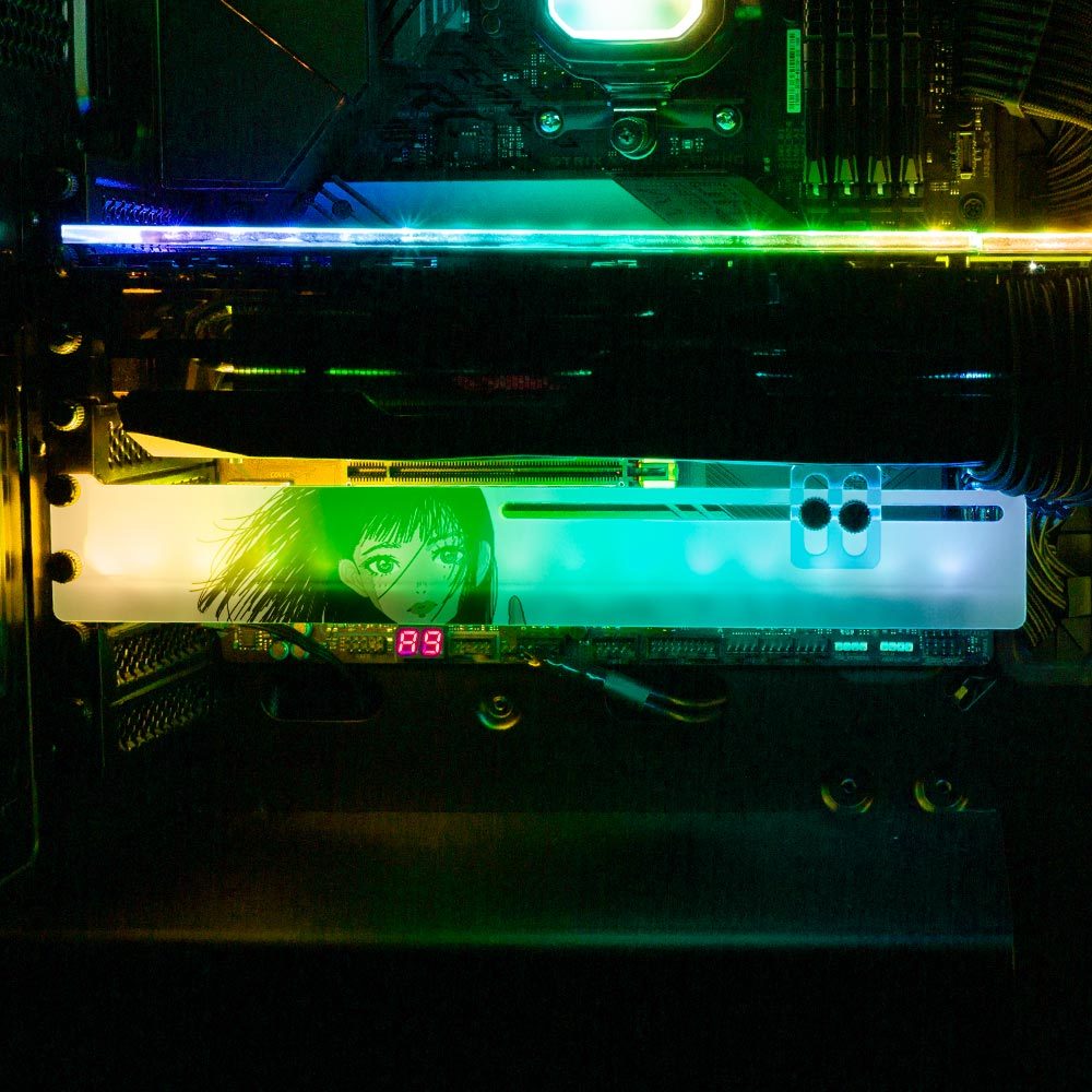 Grow Flowers Not Feelings RGB GPU Support Bracket - Annicelric - V1Tech