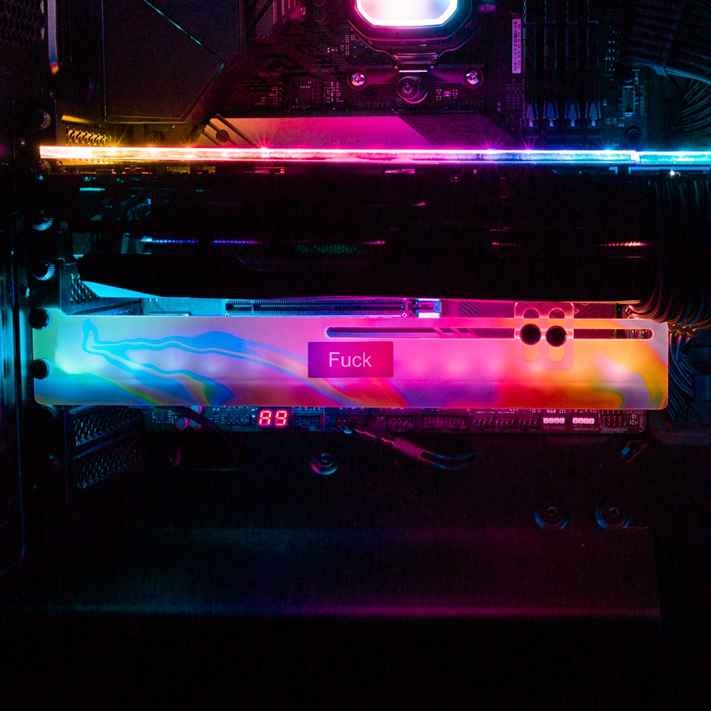 Happy Mind RGB GPU Support Bracket - Javilostcontrol - V1Tech