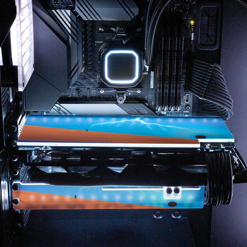 Heavenly Union RGB GPU Support Bracket - Spectacular.way - V1Tech