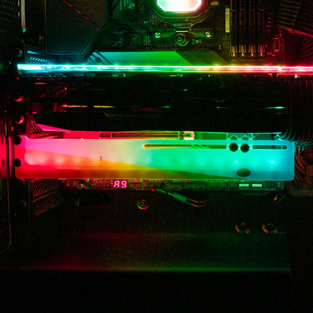 Heavenly Union RGB GPU Support Bracket - Spectacular.way - V1Tech