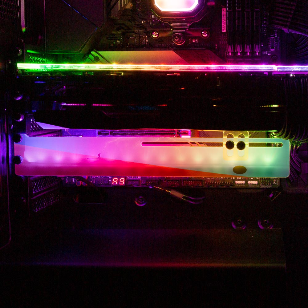 Heavenly Union RGB GPU Support Bracket - Spectacular.way - V1Tech