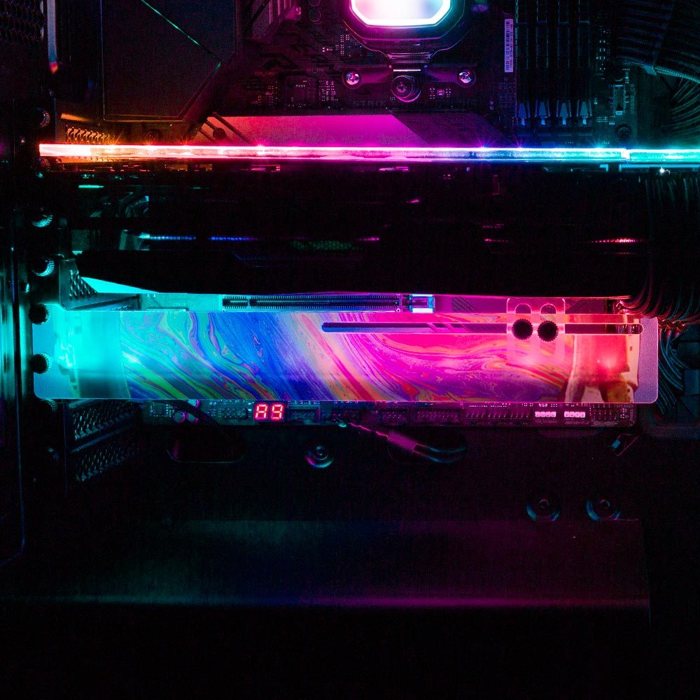 Just A Chemical RGB GPU Support Bracket - Seamless - V1Tech