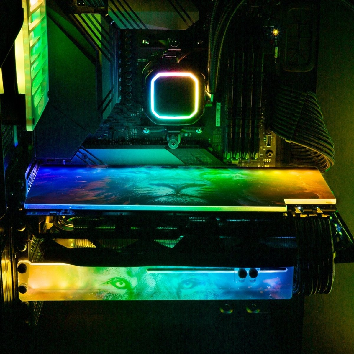 Lion Nebula RGB GPU Support Bracket - Nogar007 - V1Tech