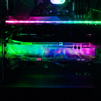 Lost to Memories RGB GPU Support Bracket - Geoglyser - V1Tech