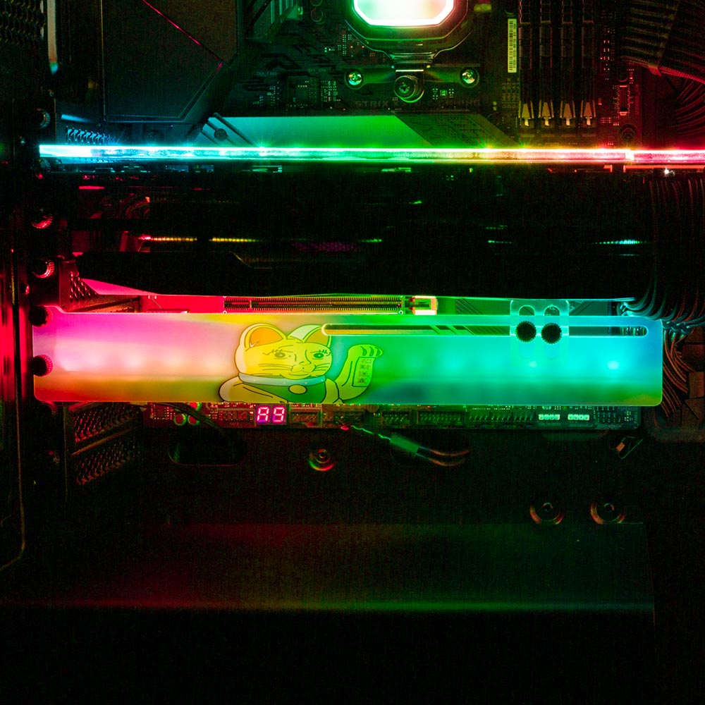 Lucky Cat RGB GPU Support Bracket - Javilostcontrol - V1Tech