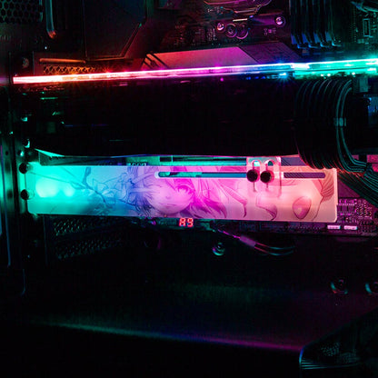 Magical Girl Shepherdess RGB GPU Support Bracket - Ghost Data - V1Tech