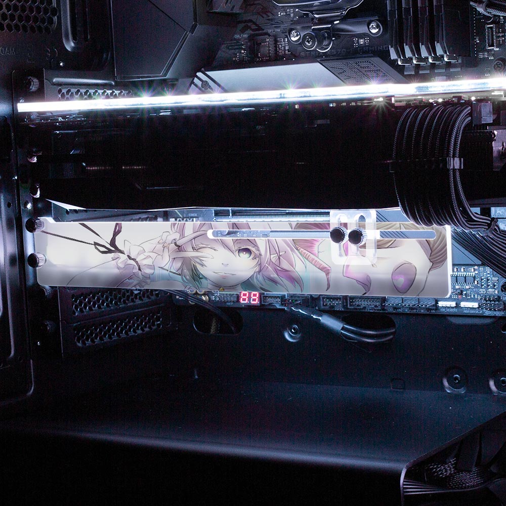 Magical Girl Shepherdess RGB GPU Support Bracket - Ghost Data - V1Tech