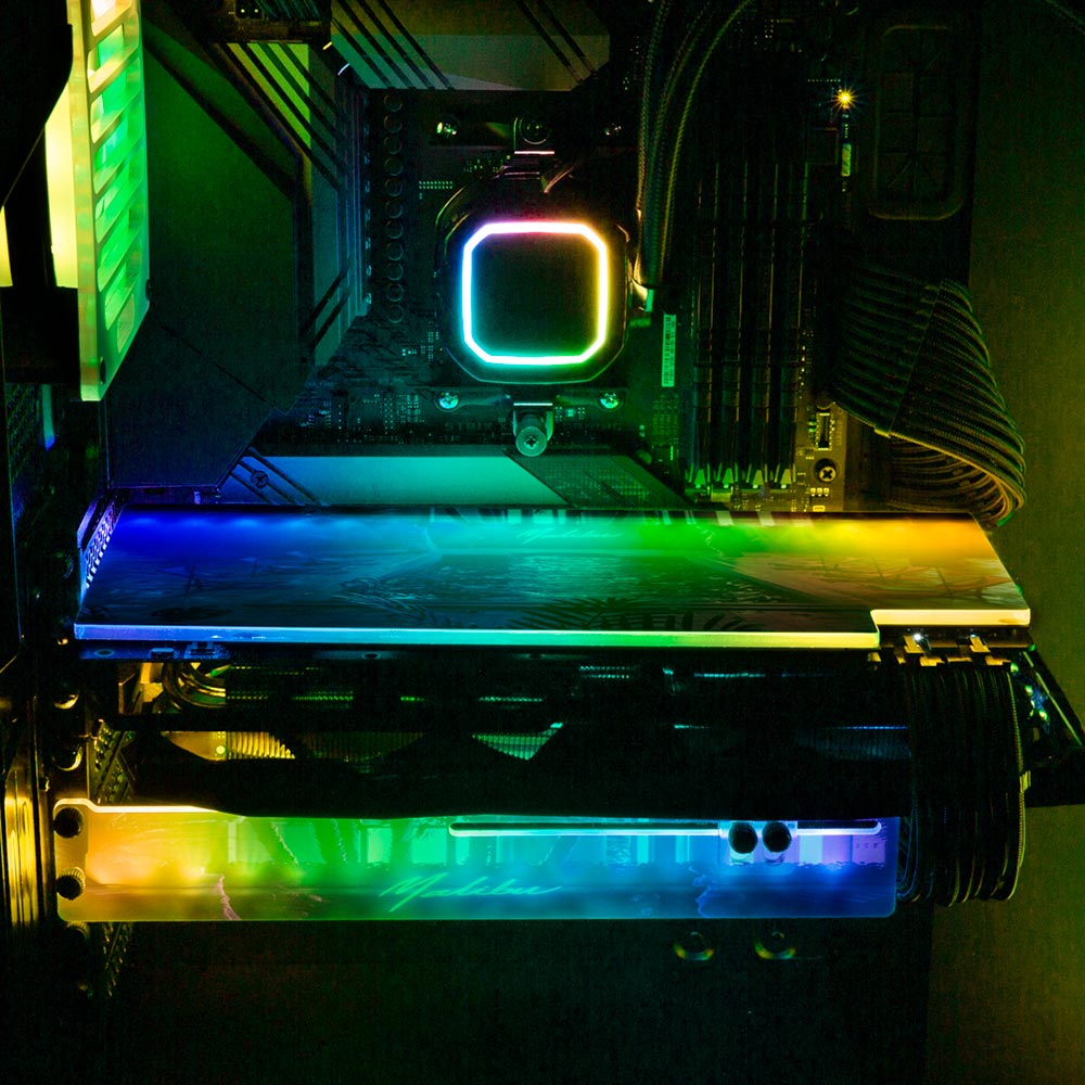 Malibu Swim RGB GPU Backplate - Skie Graphic Studio - V1Tech