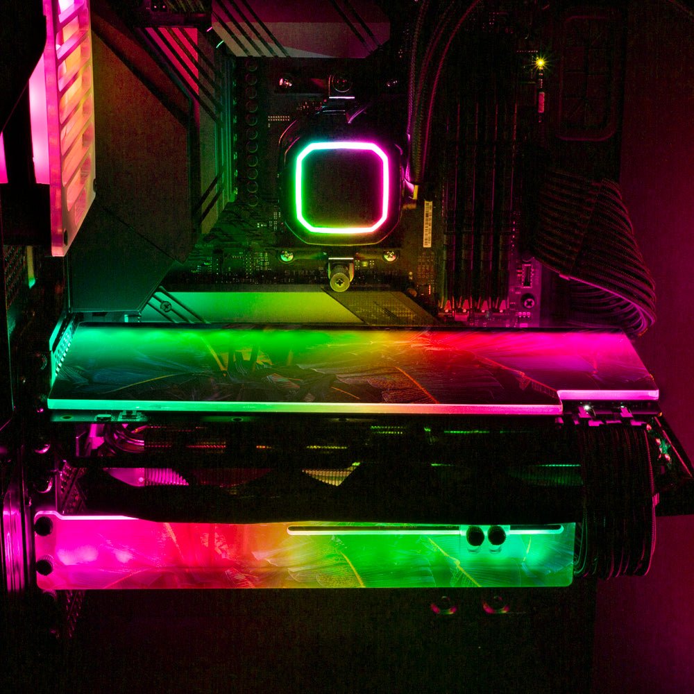 Midnight Jungle RGB GPU Support Bracket - Gabrielle Salonga - V1Tech