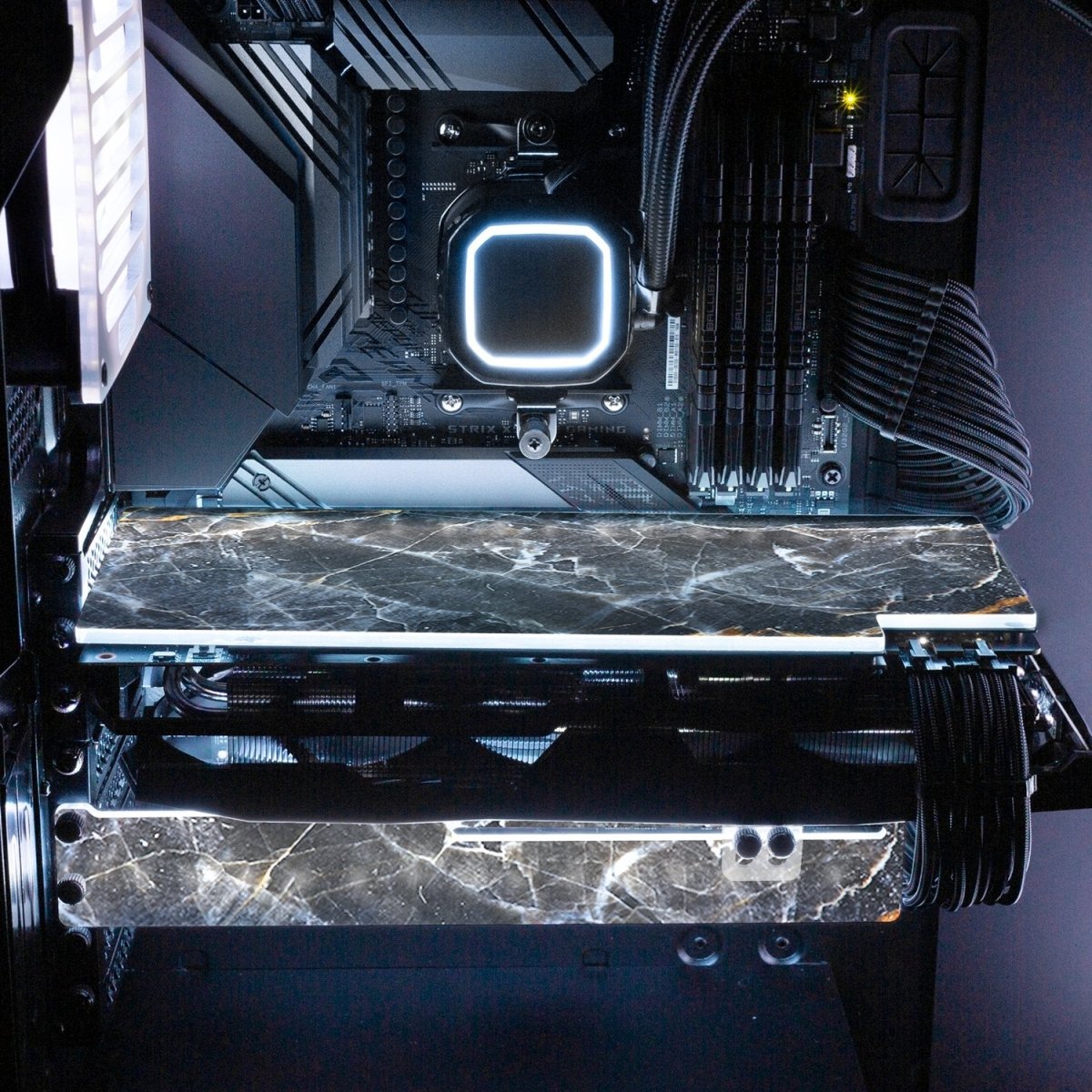 Night Marble RGB GPU Support Bracket - V1Tech