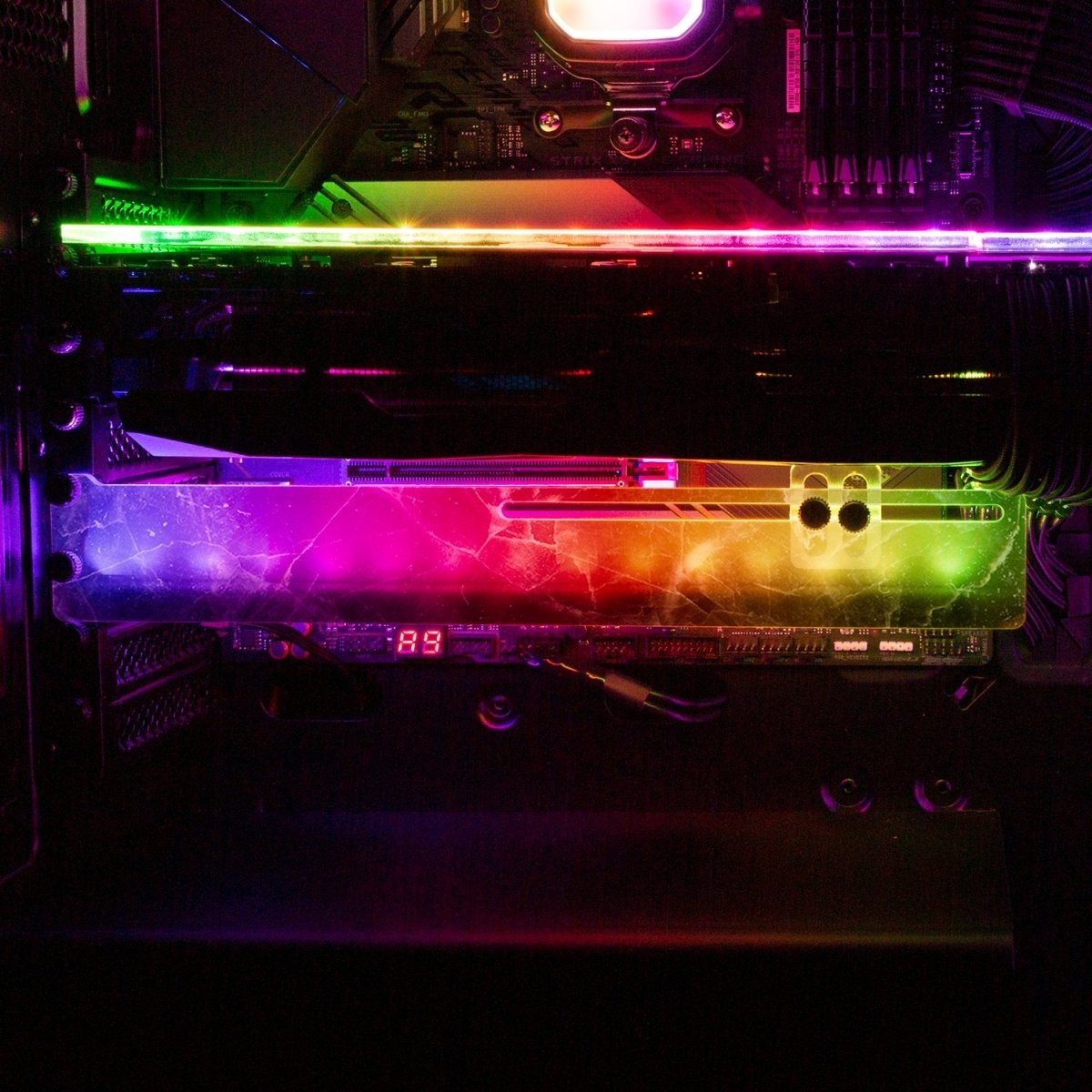 Night Marble RGB GPU Support Bracket - V1Tech