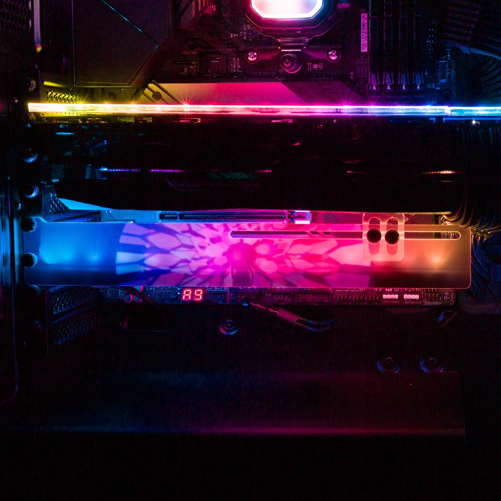 Occulus Shepherdess RGB GPU Support Bracket - Ghost Data - V1Tech