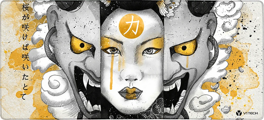 Oni Mask Geisha X-Large Mouse Pad - Marine Loup - V1 Tech