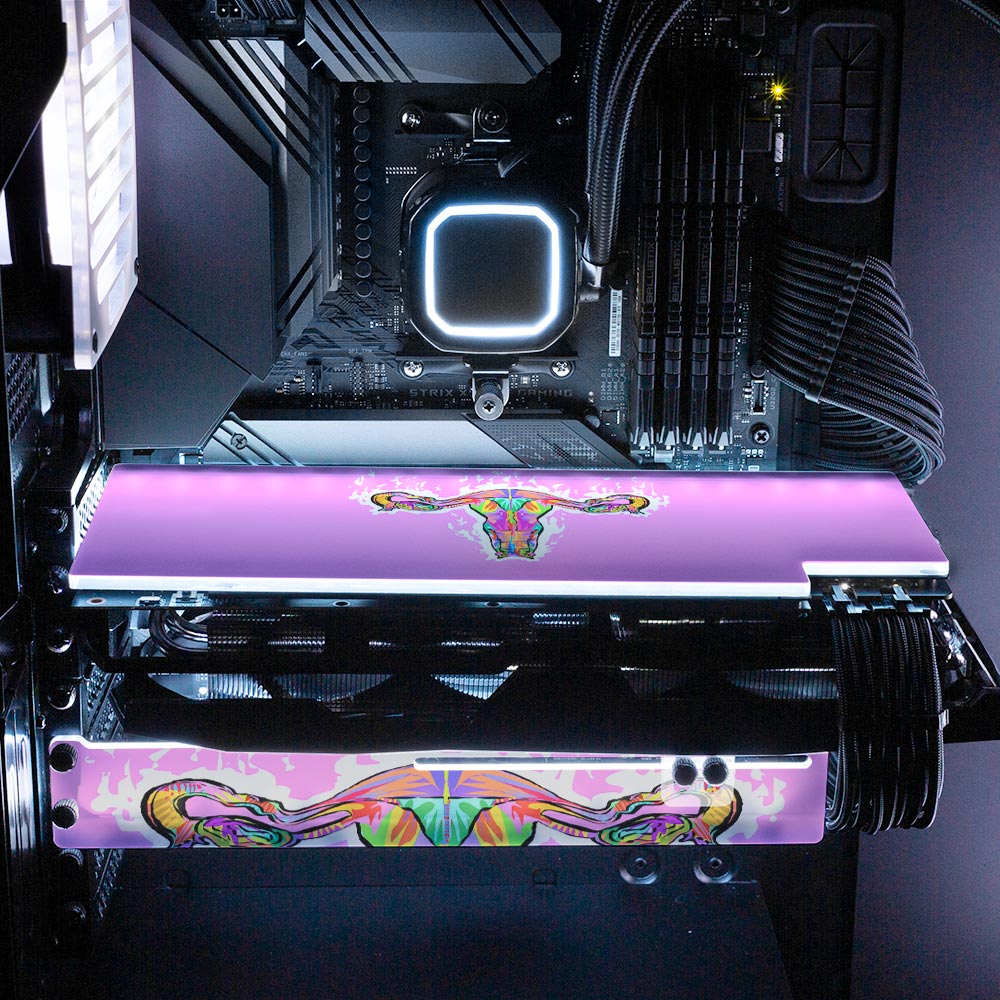 Ovariesdrome RGB GPU Support Bracket - Technodrome1 - V1Tech