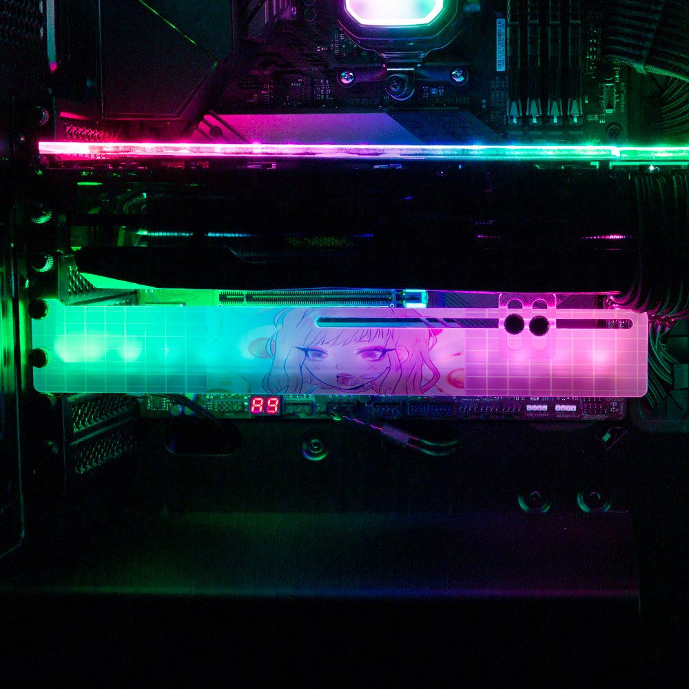 Pastel Aesthetic RGB GPU Support Bracket - YacilArt - V1Tech